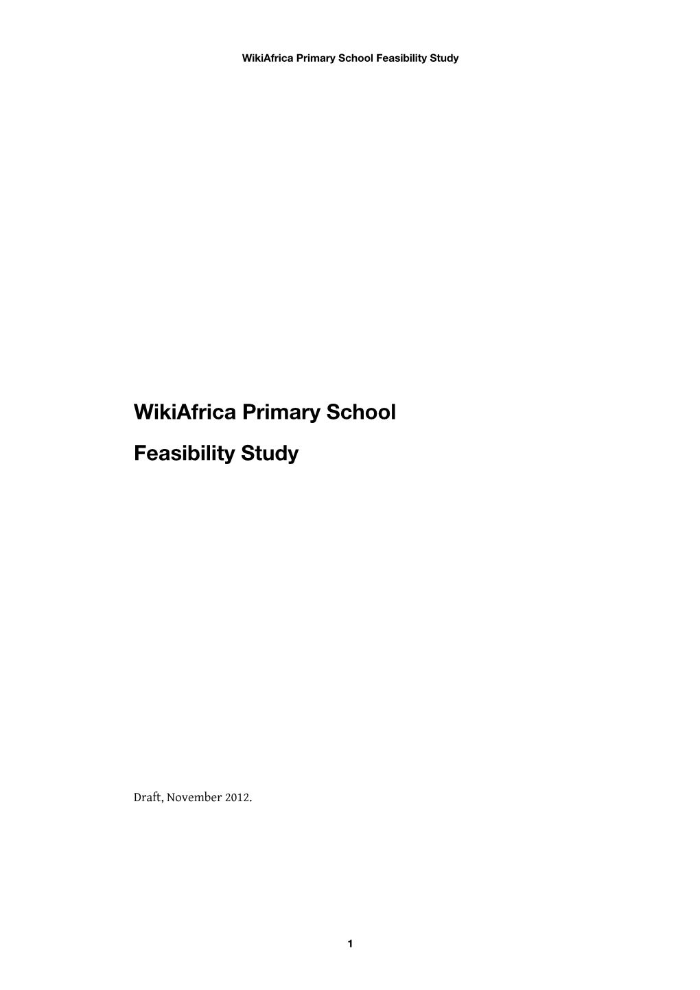 Primary-School-Feasibility Study