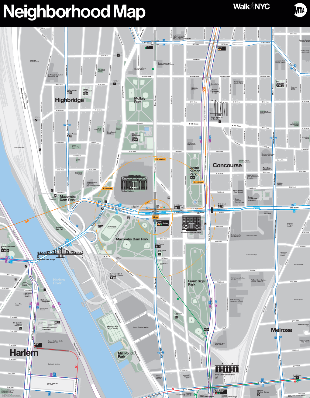 161 St Yankee Stadium M102 Map © City of New York