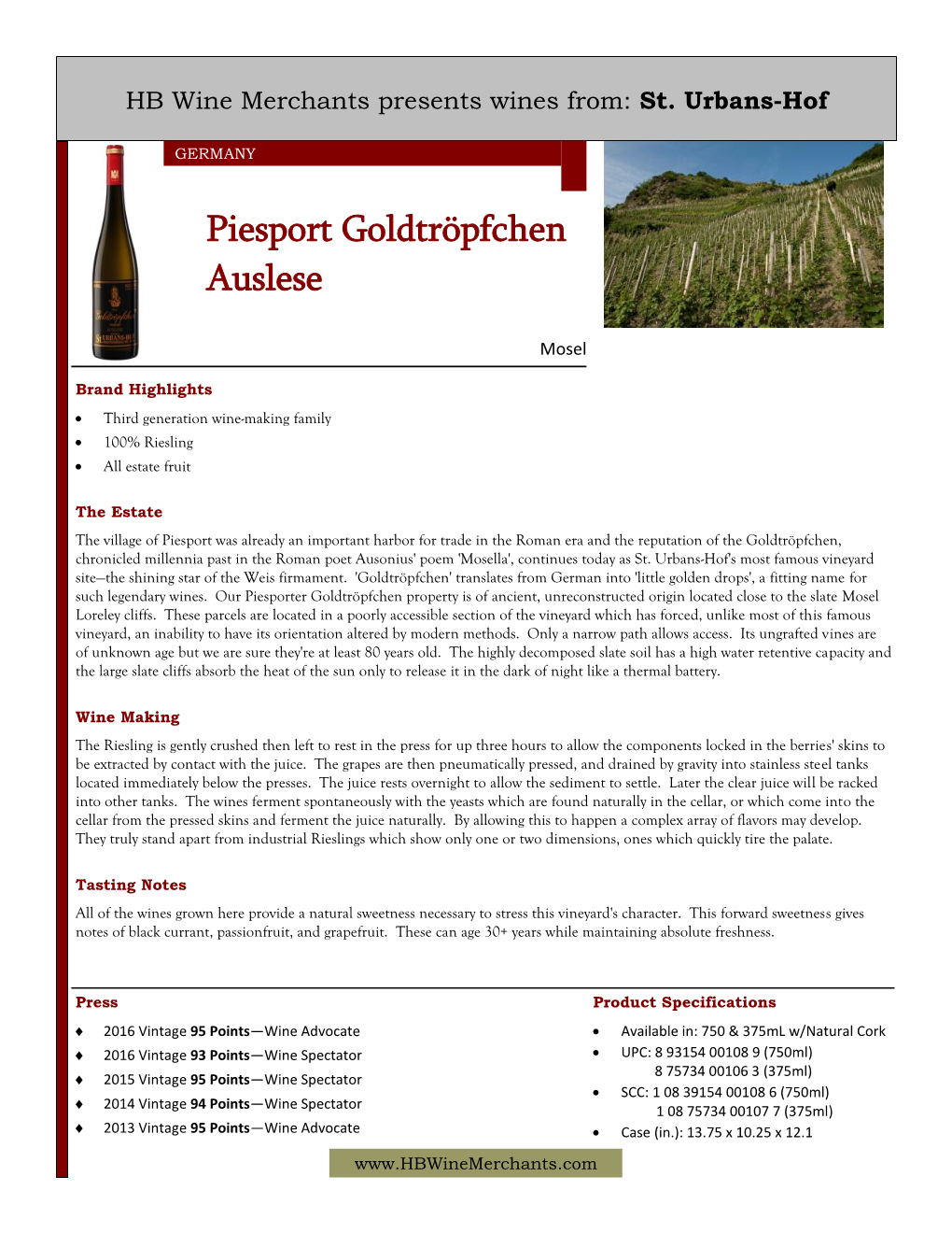 Piesport Goldtröpfchen Auslese