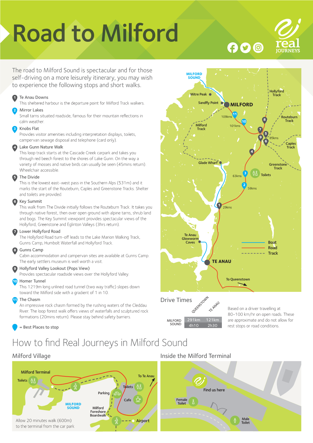 Road to Milford Map (Pdf 590KB)