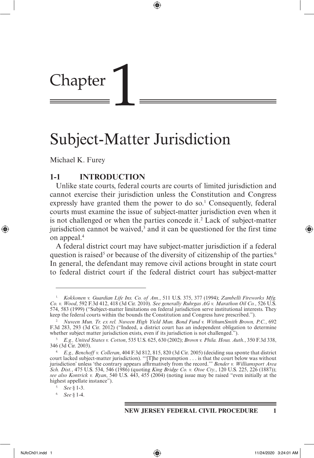 New Jersey Federal Civil Procedure 2021