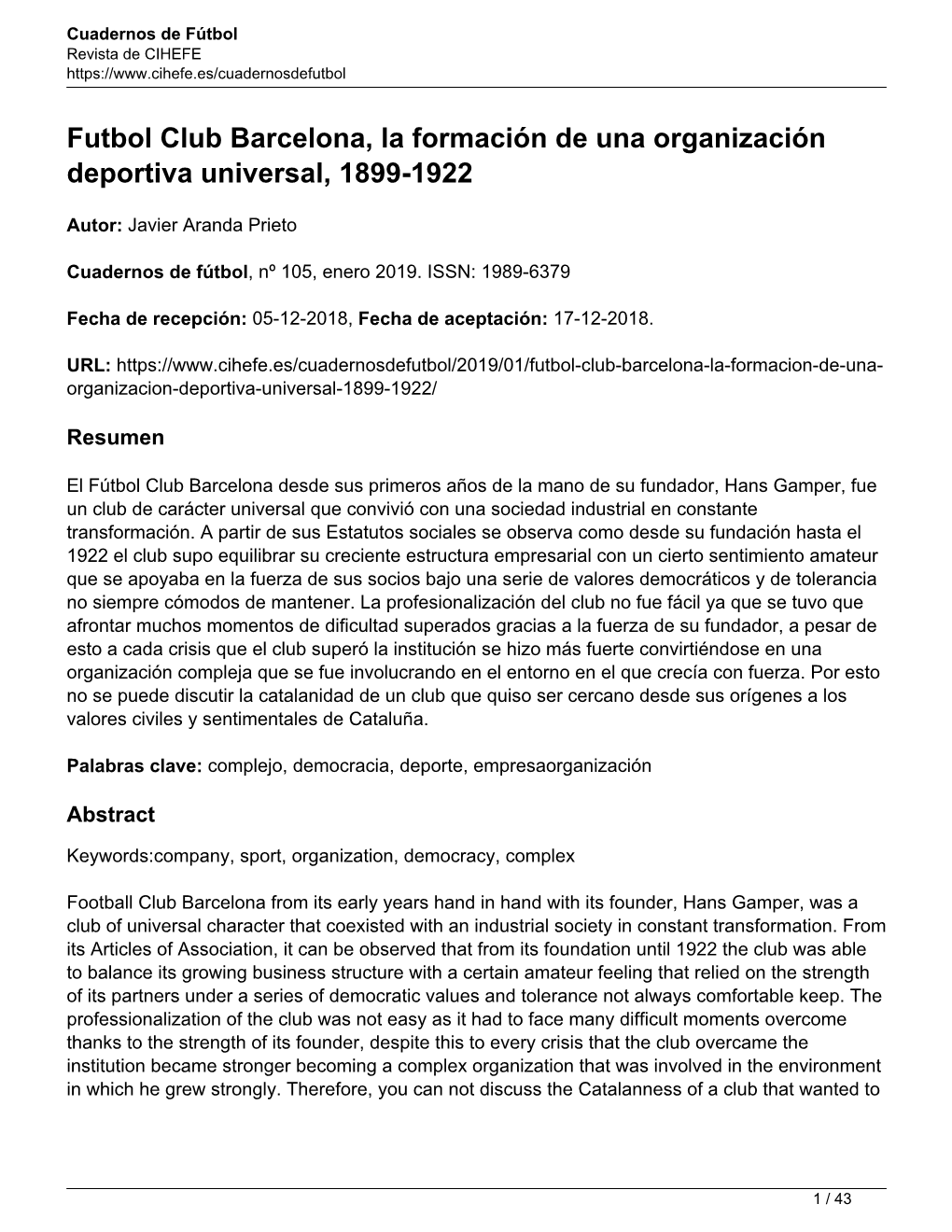 Futbol Club Barcelona, La Formación De Una Organización Deportiva Universal, 1899-1922