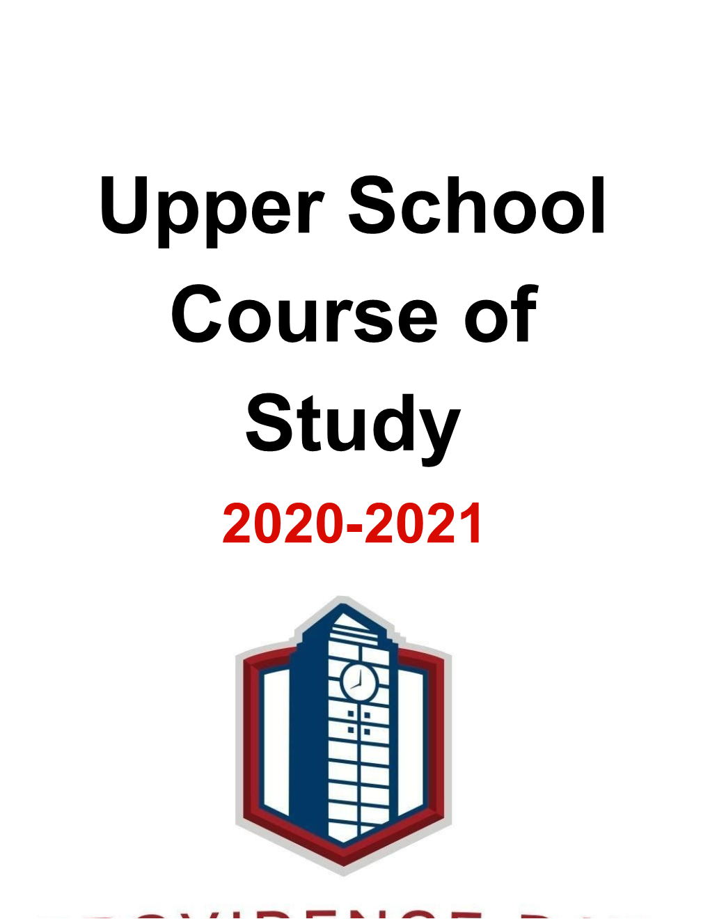 Upper School Course of Study 2020-2021