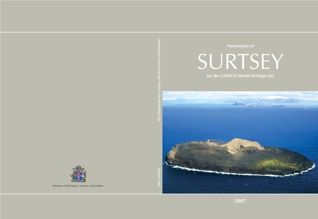 Nonimation of Surtsey for the UNESCO World Heritage List