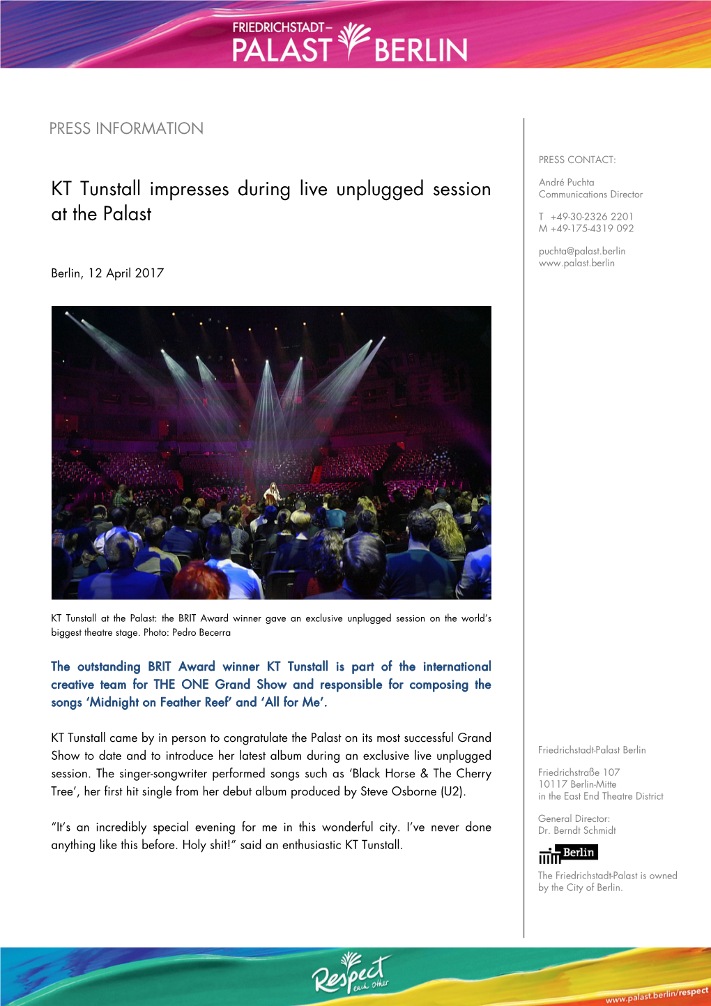 KT Tunstall Impresses During Live Unplugged Session at the Palast