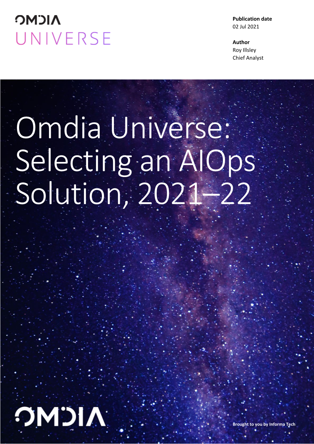 Omdia Universe: Selecting an Aiops Solution, 2021–22