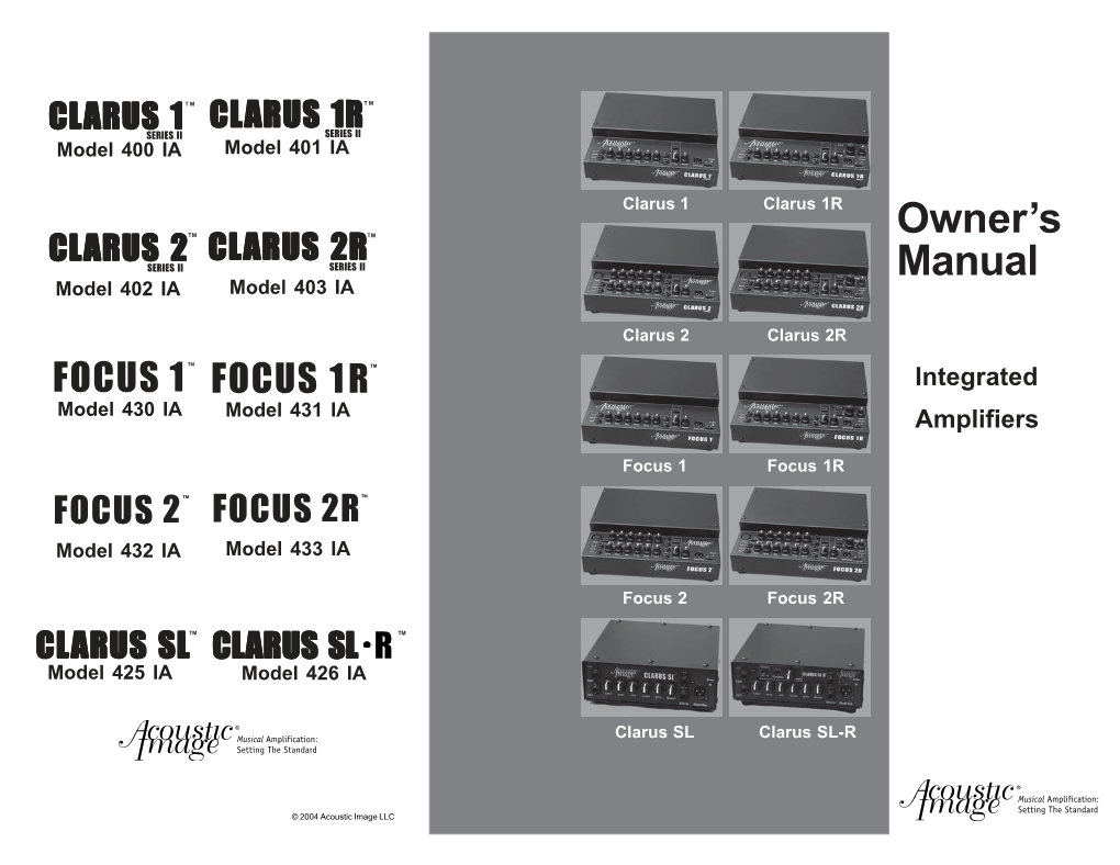 Amp Head Manual