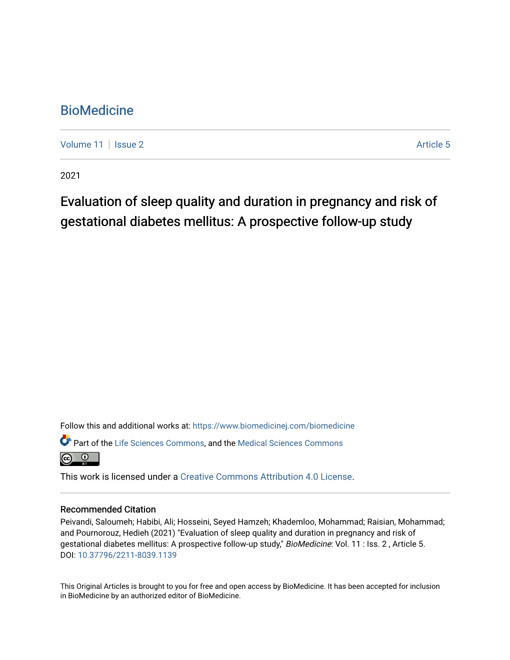 Evaluation of Sleep Quality and Duration in Pregnancy and Risk of Gestational Diabetes Mellitus: a Prospective Follow-Up Study