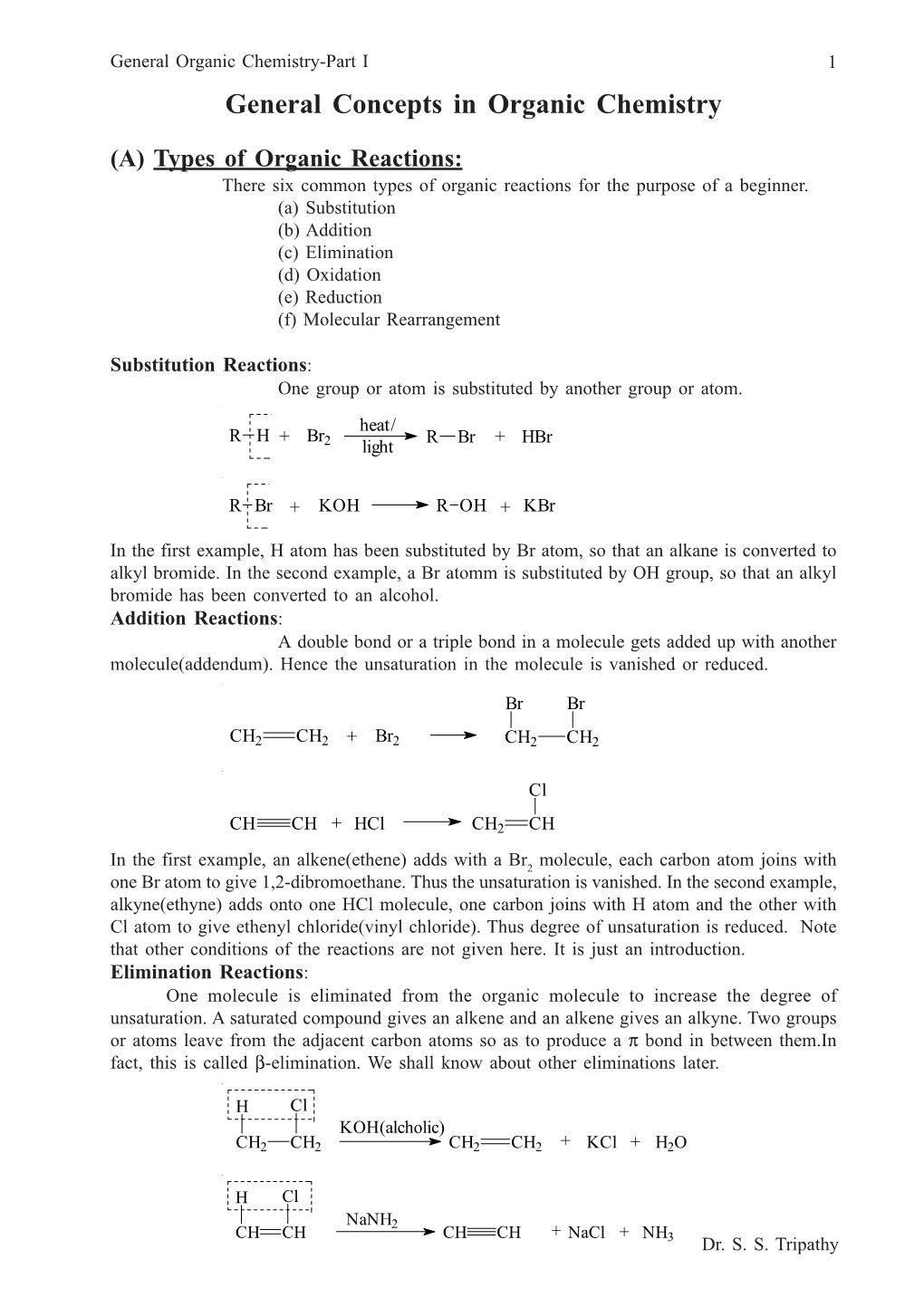 General Concepts in Organic Chemistry