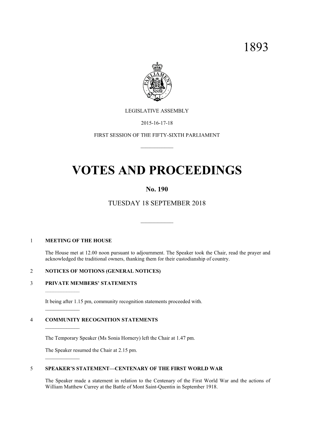 1893 Votes and Proceedings