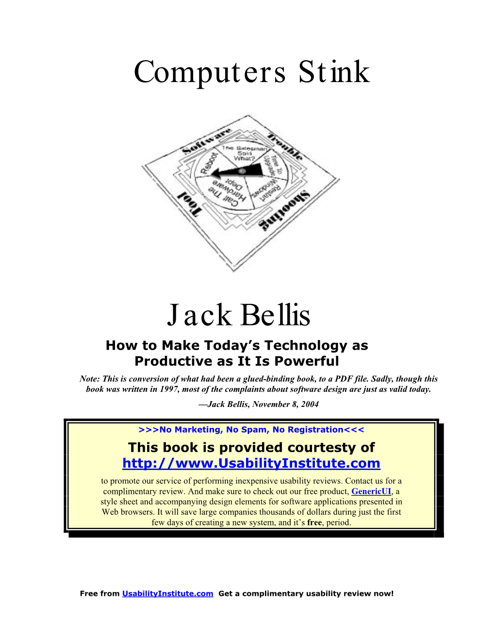 Computers Stink Jack Bellis