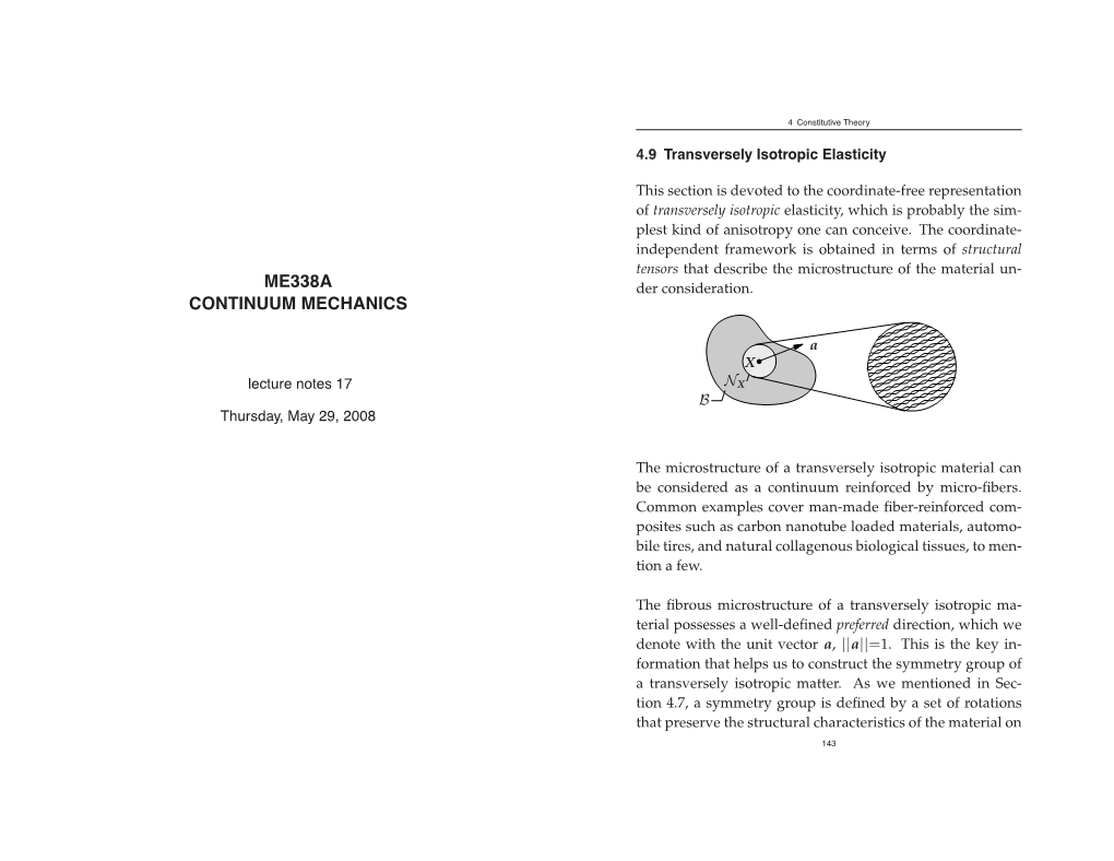 Me338a Continuum Mechanics