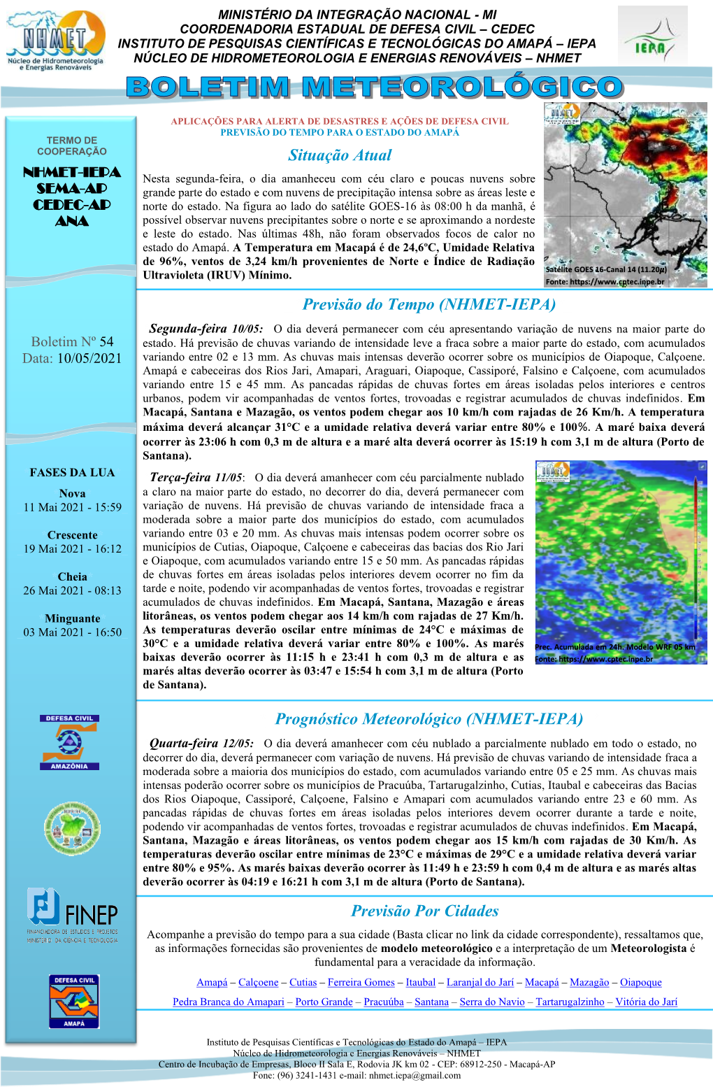 Boletim Meteorológico Nº054