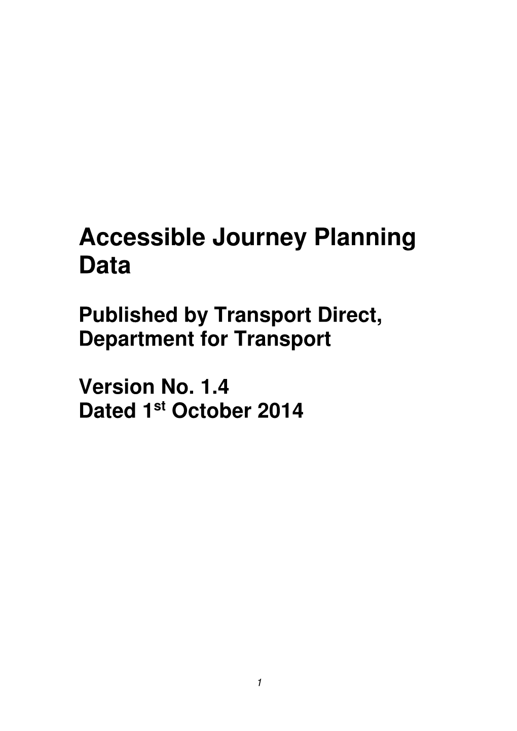 Accessible Journey Planning Data
