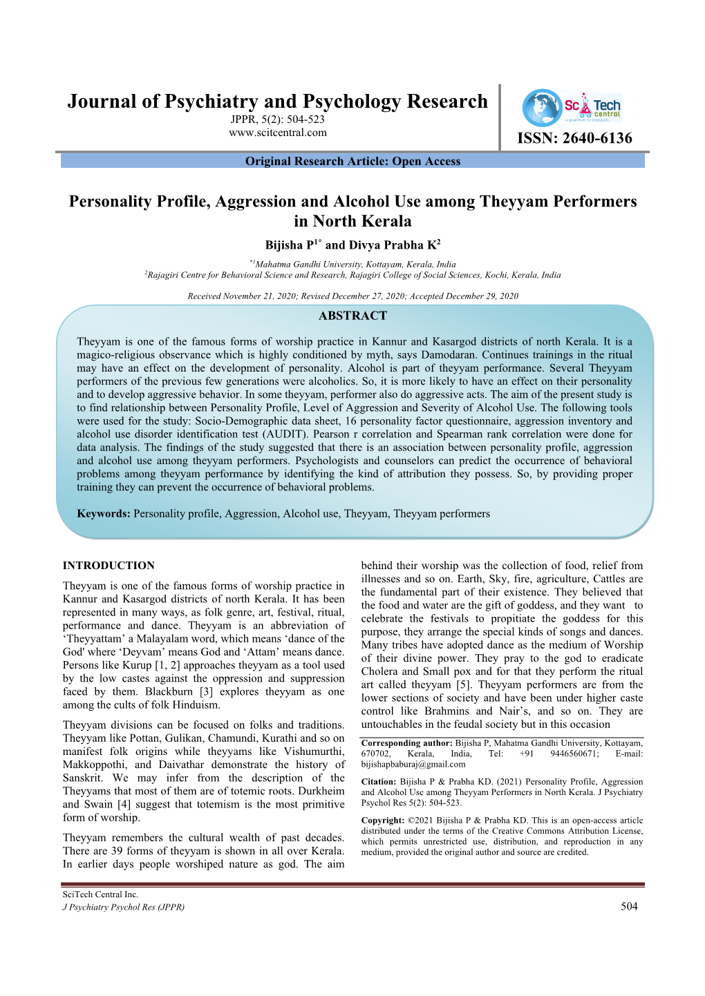 View of Personality Traits Associated with the 'Flow' in the Actor Is There, During Performance the Mind Patterns of Substance Misuse Or Abuse