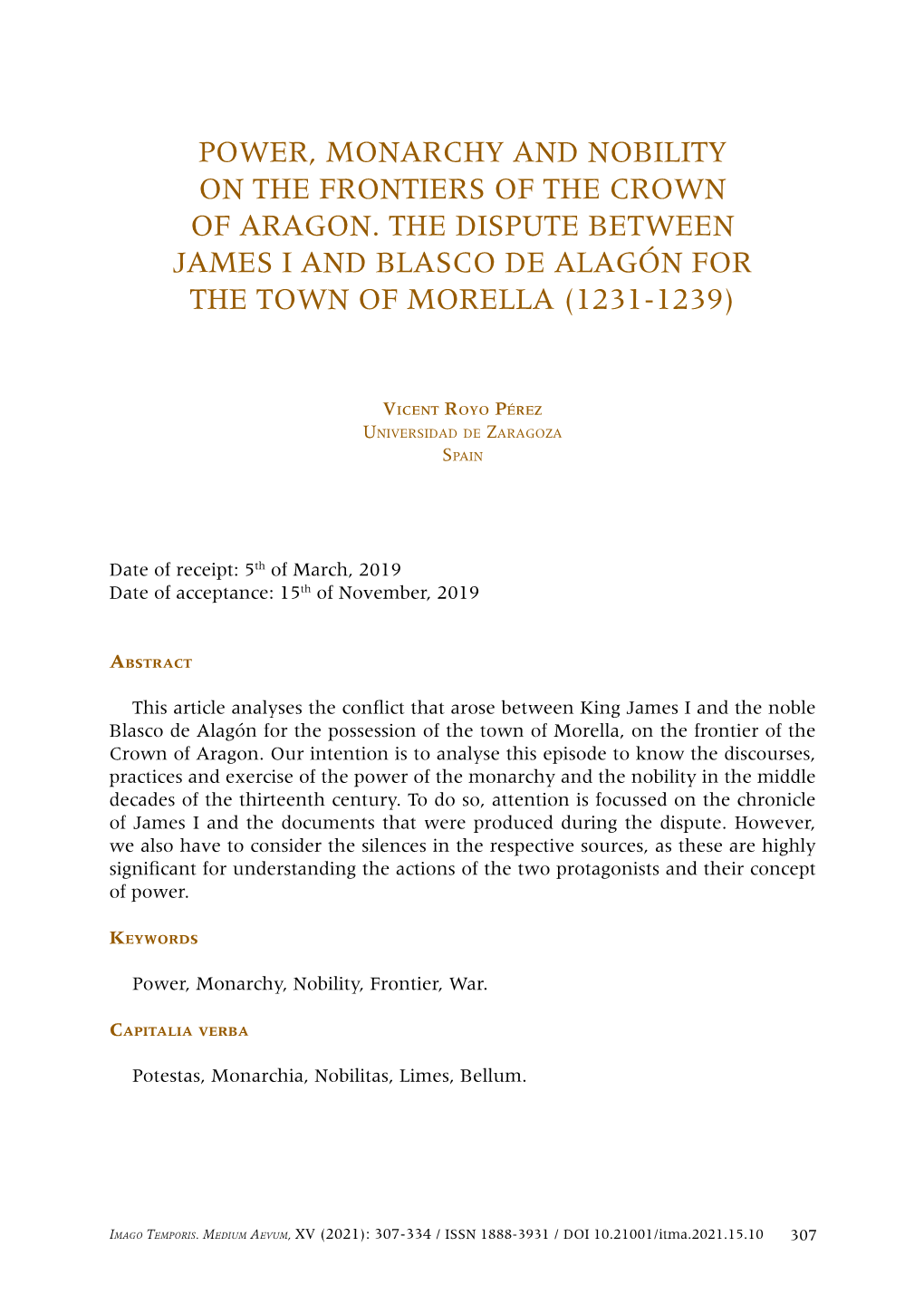 Power, Monarchy and Nobility on the Frontiers of the Crown of Aragon