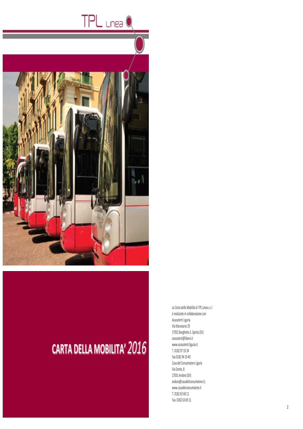 Carta Della Mobilita' 2016-Tpl Linea