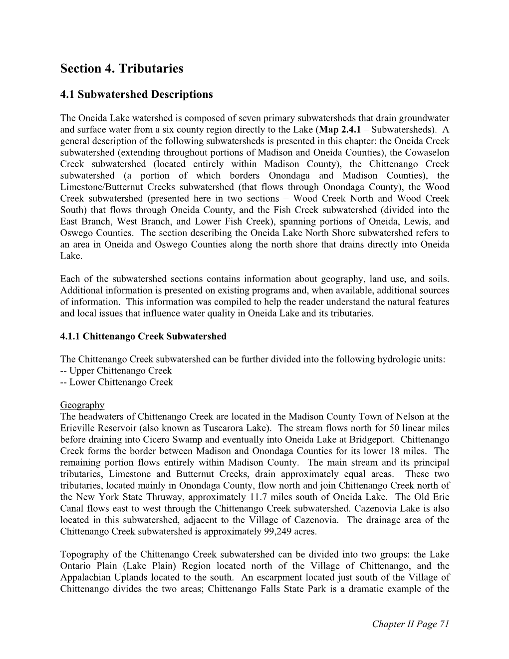 Section 4. Tributaries. II-70