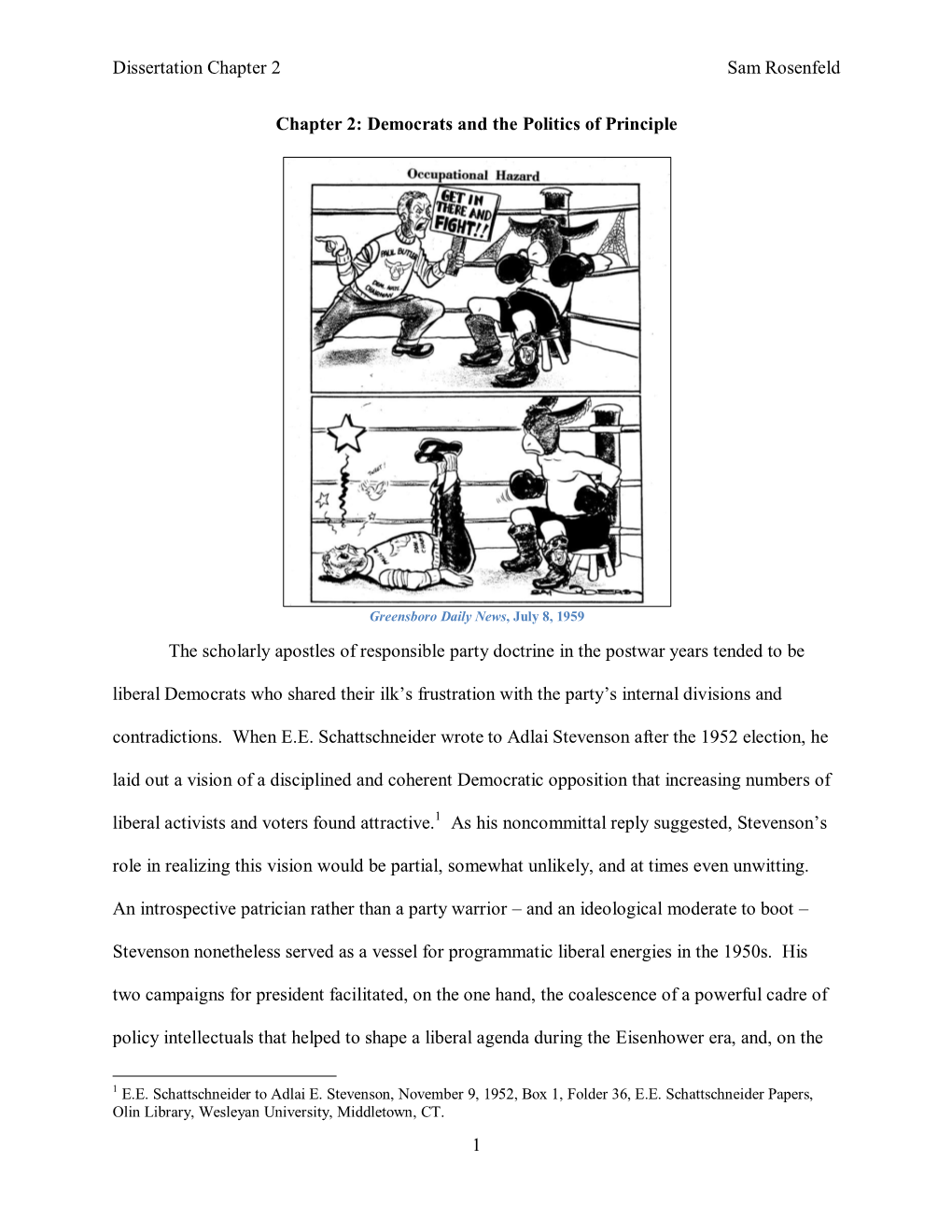 Dissertation Chapter 2 Sam Rosenfeld 1 Chapter 2: Democrats and The