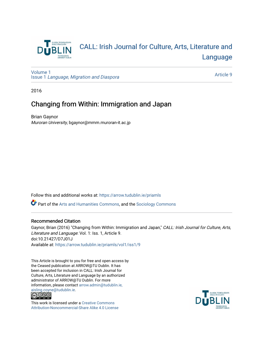 Immigration and Japan