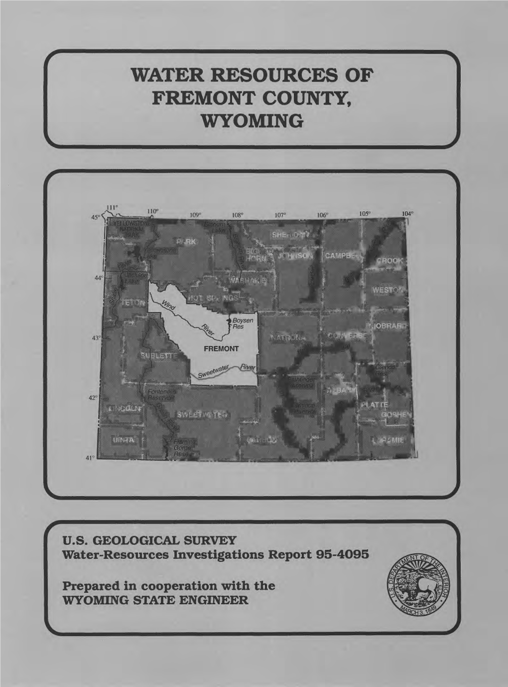 Water Resources of Fremont County, Wyoming