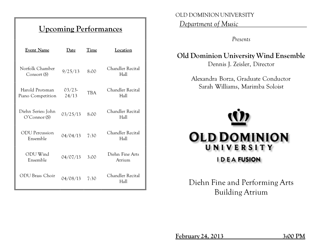 Old Dominion University Wind Ensemble Dennis J