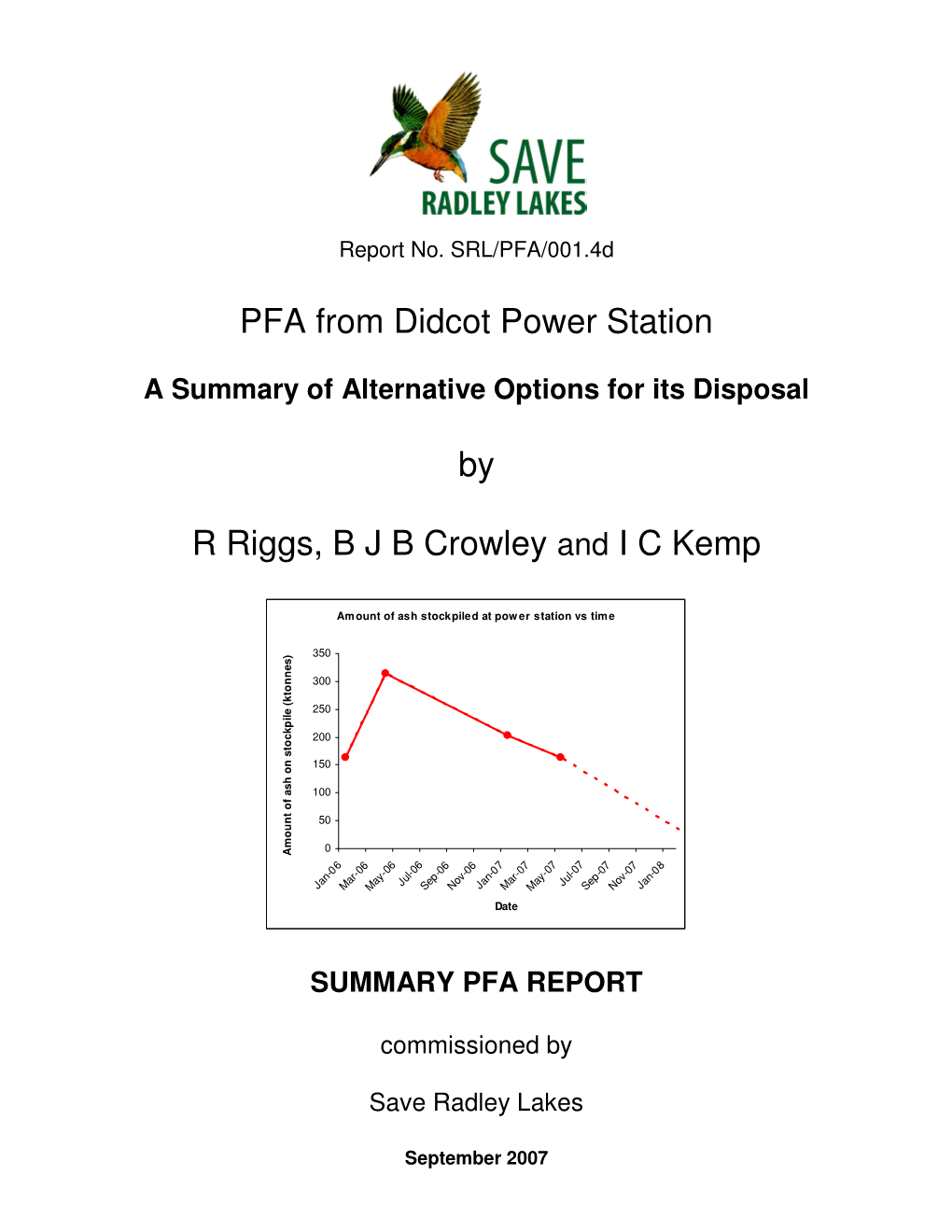 PFA from Didcot Power Station by R Riggs, B J B Crowley and I C Kemp