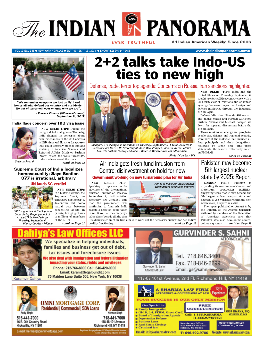 2+2 Talks Take Indo-US Ties to New High
