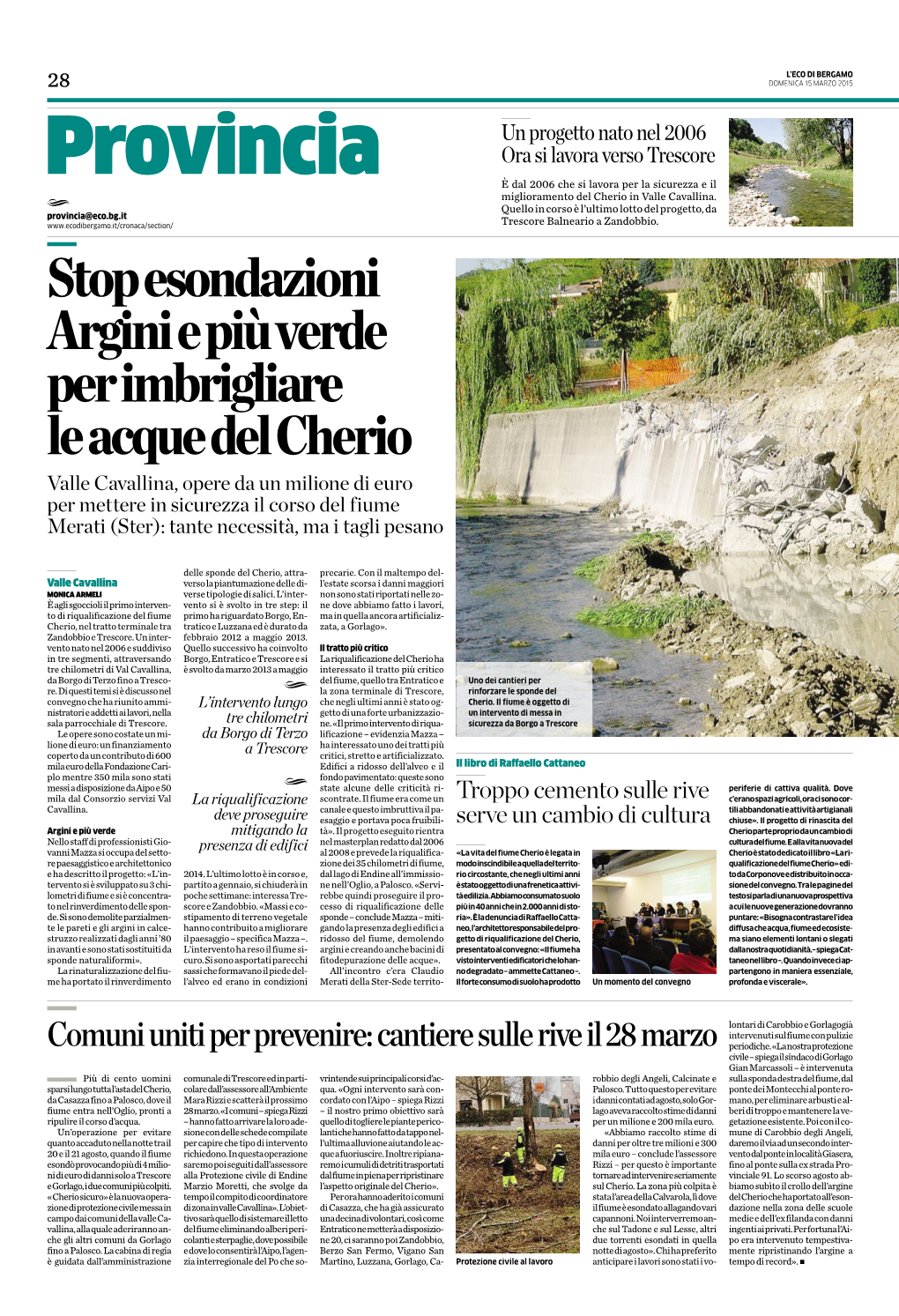 Stop Esondazioni Argini E Più Verde Per Imbrigliare Le Acque Del Cherio