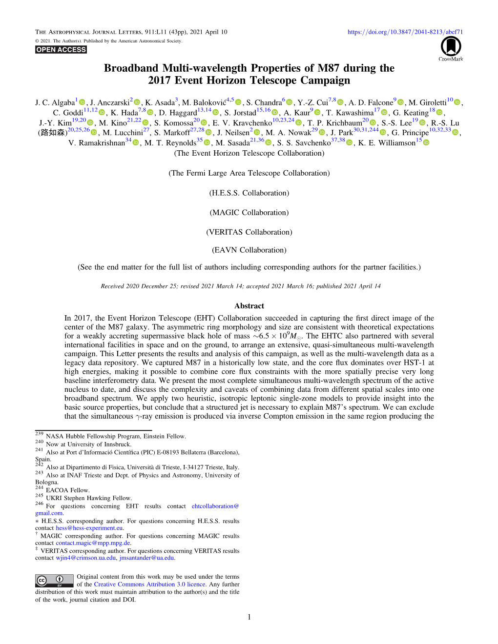 Broadband Multi-Wavelength Properties of M87 During the 2017 Event Horizon Telescope Campaign