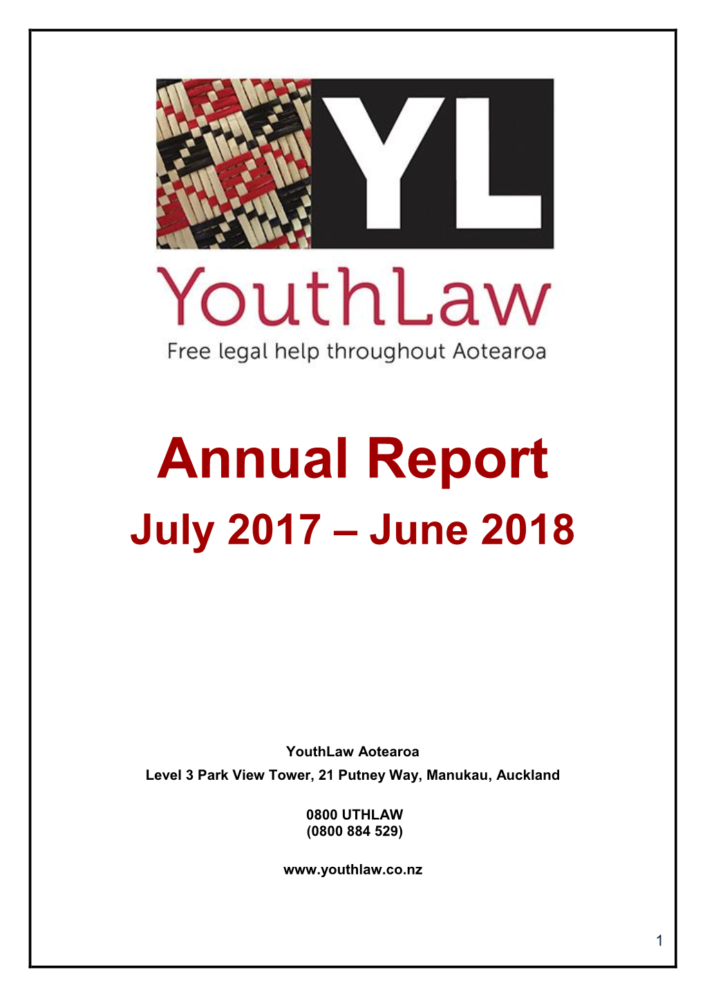 Youthlaw Annual Report 2018