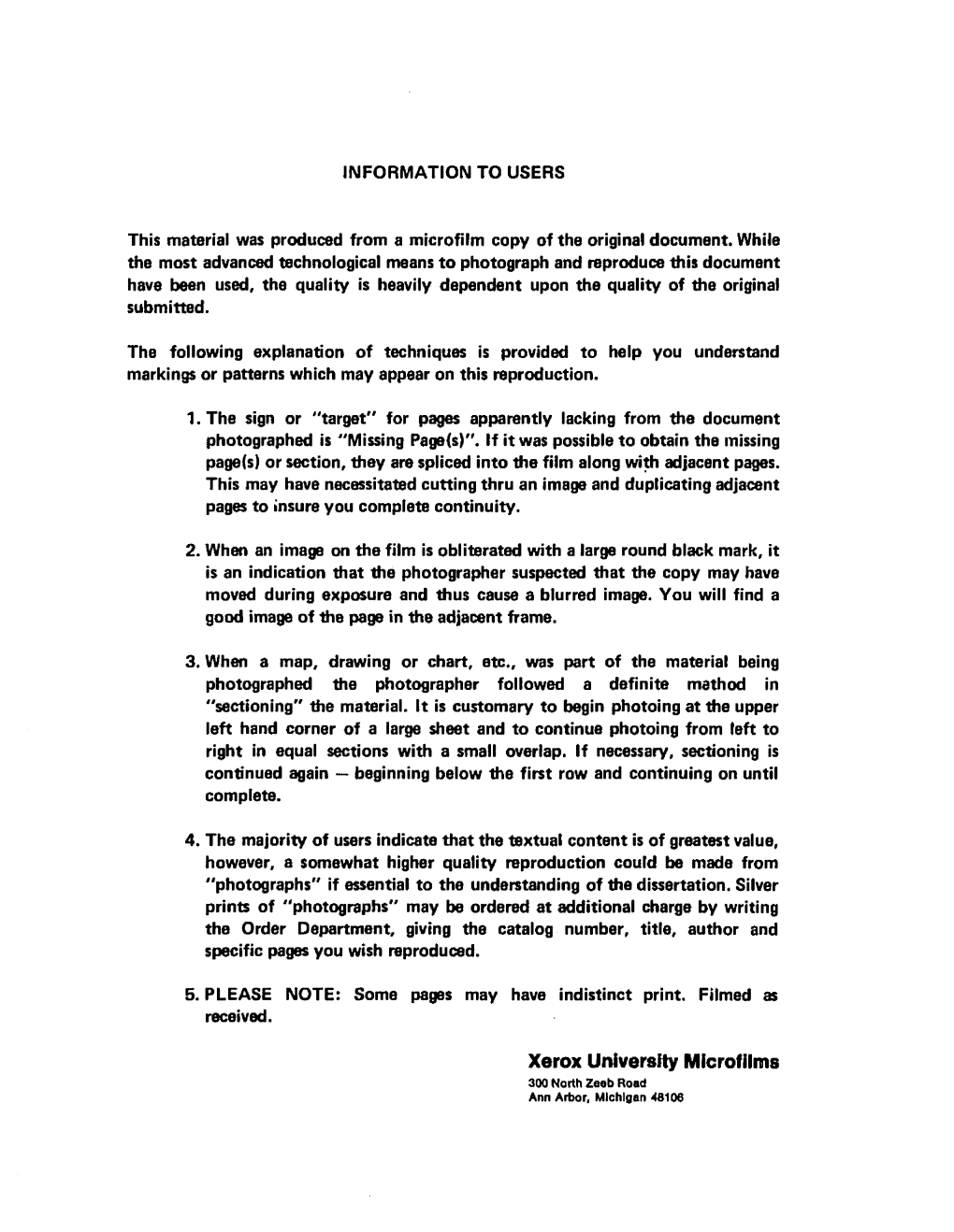 Xerox University Microfilms 300 North Zeob Road Ann Arbor, Michigan 48106 I I 73-26,873