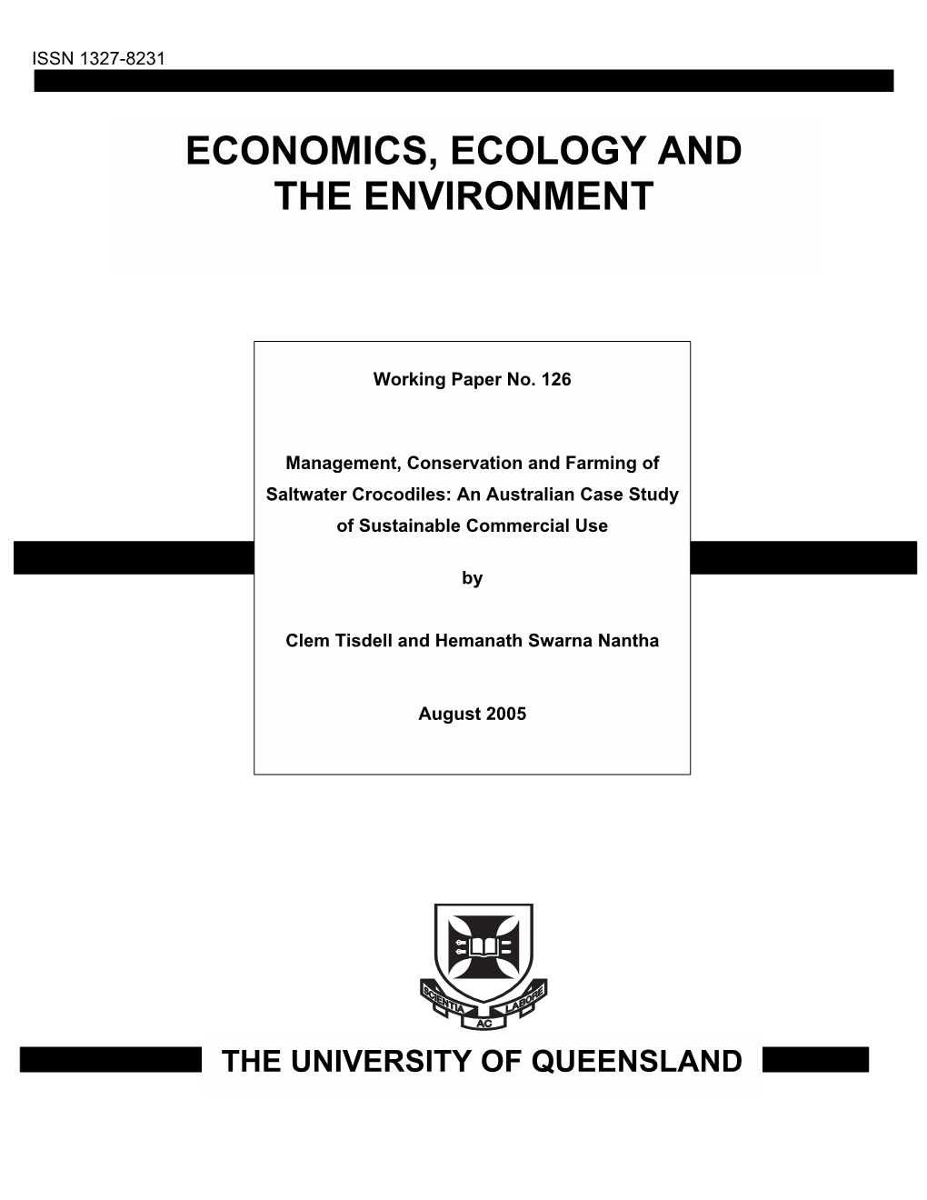 Management, Conservation and Farming of Saltwater Crocodiles: an Australian Case Study of Sustainable Commercial Use