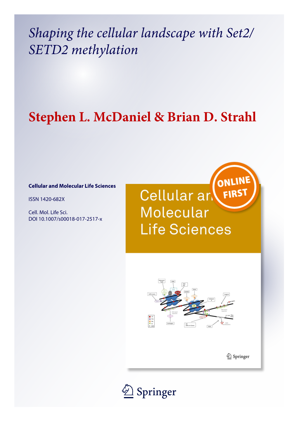 Shaping the Cellular Landscape with Set2/SETD2 Methylation