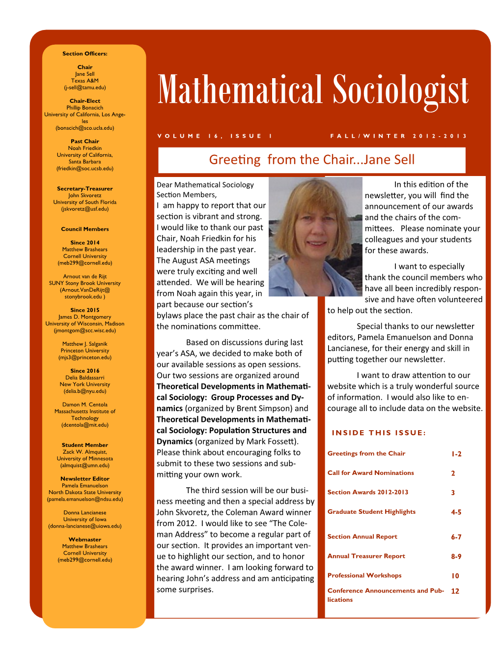 Mathematical Sociologist