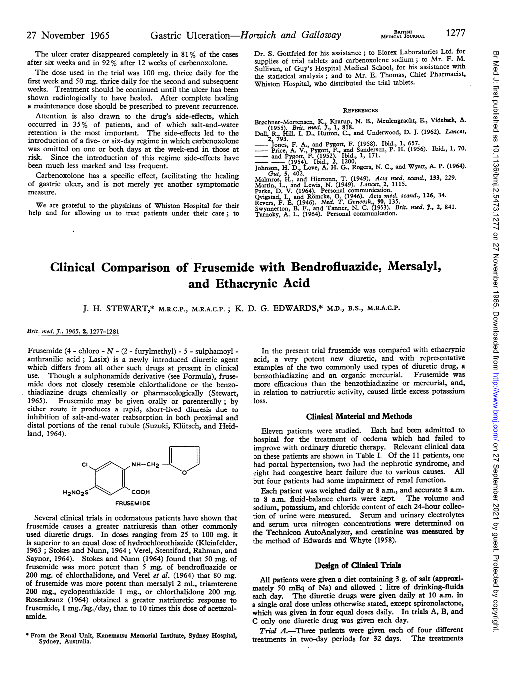 And Ethacrynic Acid