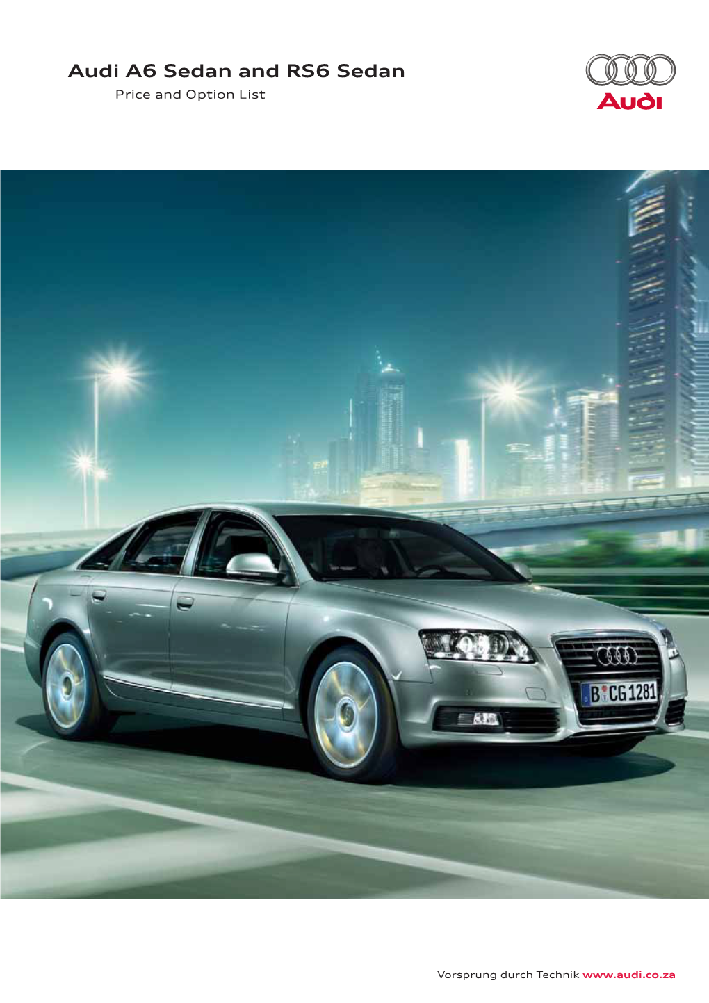 Audi A6 Sedan and RS6 Sedan Price and Option List