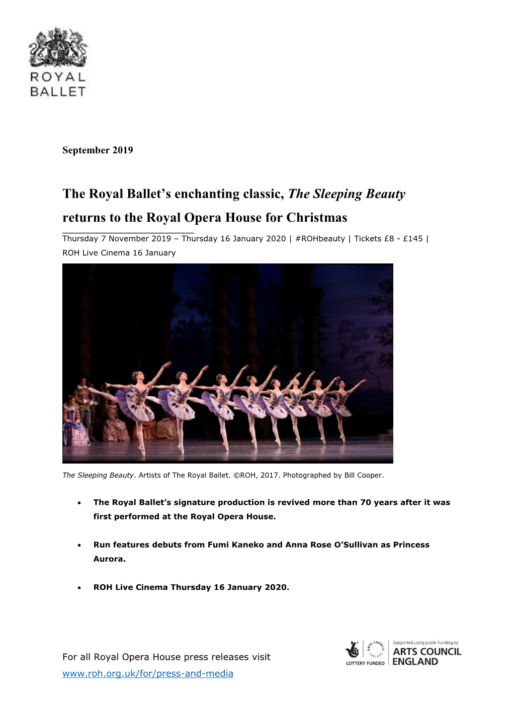 The Sleeping Beauty Press Release