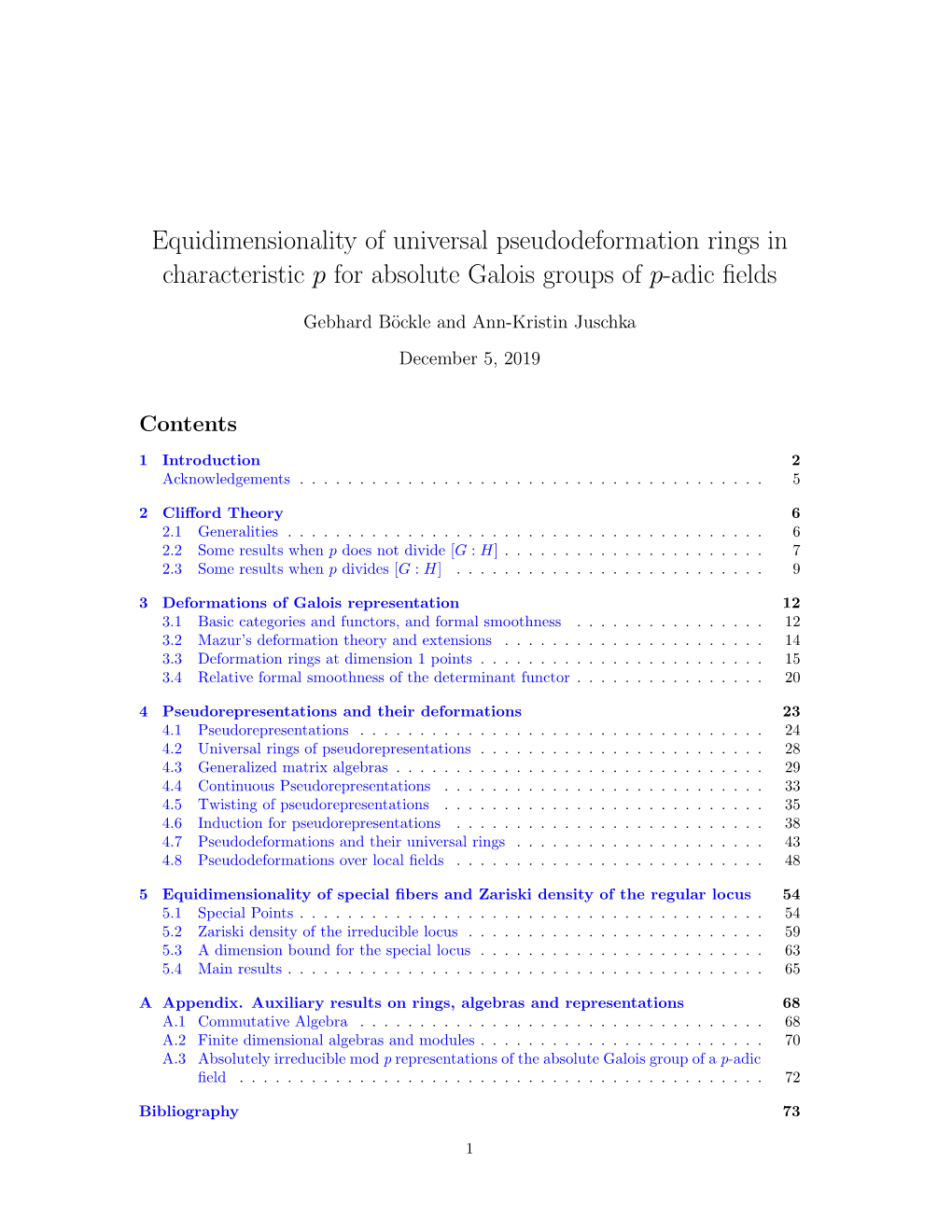 Equidimensionality of Universal Pseudodeformation Rings in Characteristic P for Absolute Galois Groups of P-Adic ﬁelds