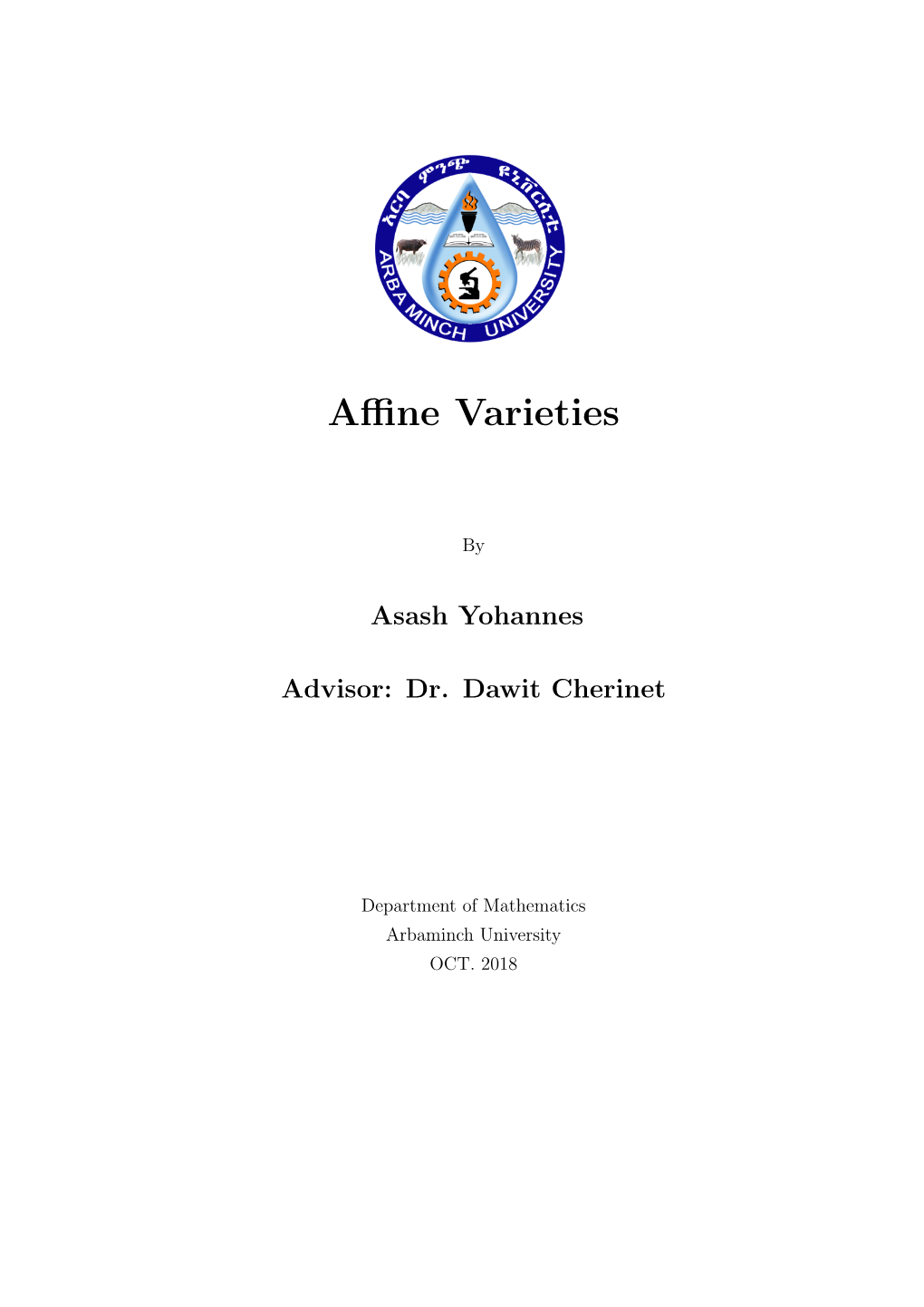 Affine Varieties