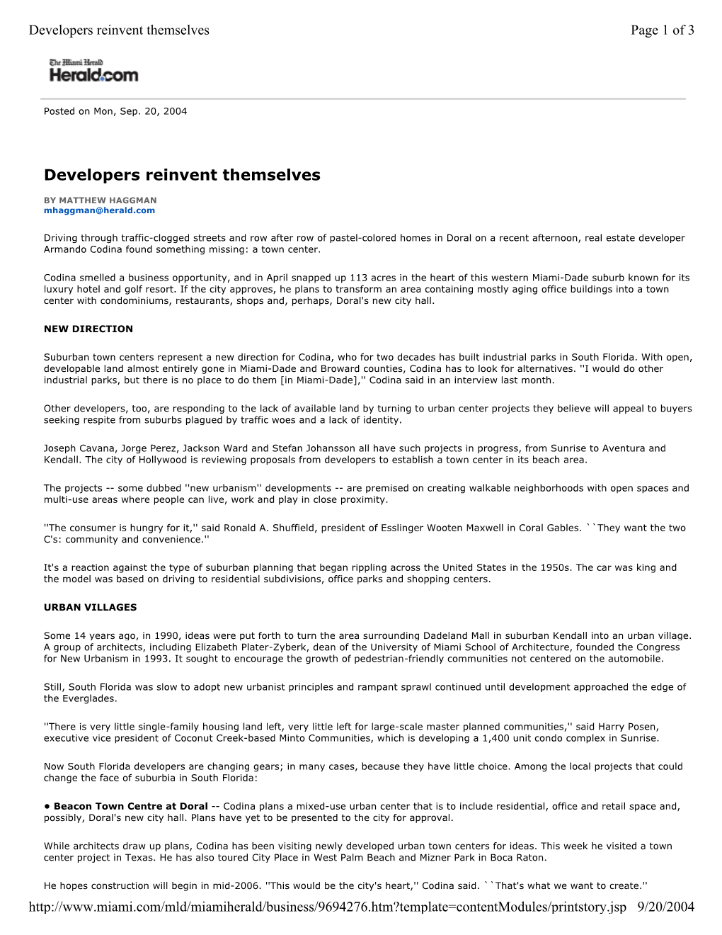 Developers Reinvent Themselves Page 1 of 3