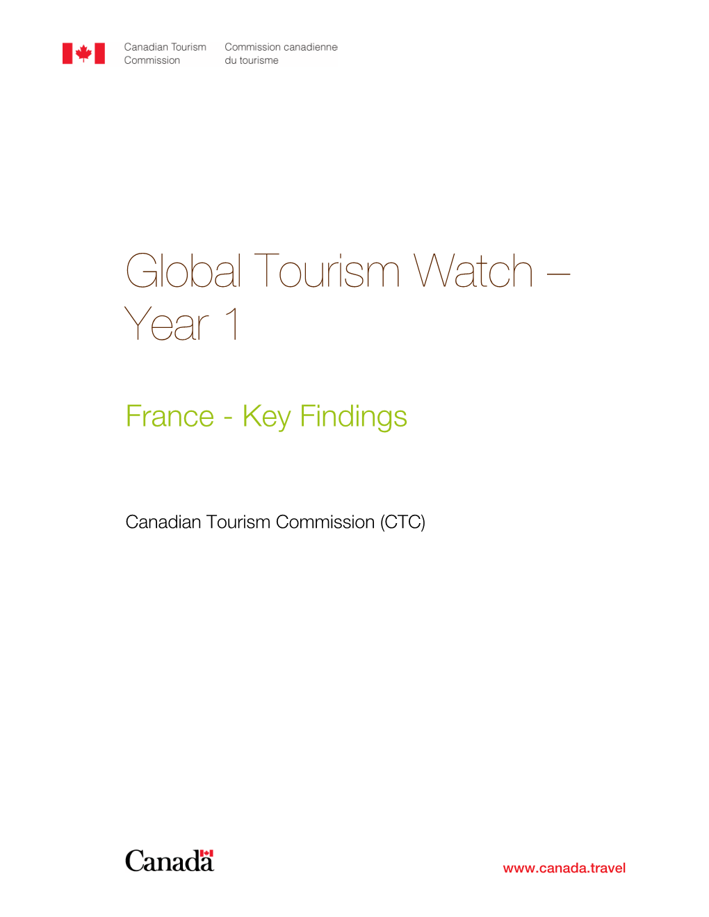 Global Tourism Watch – Year 1