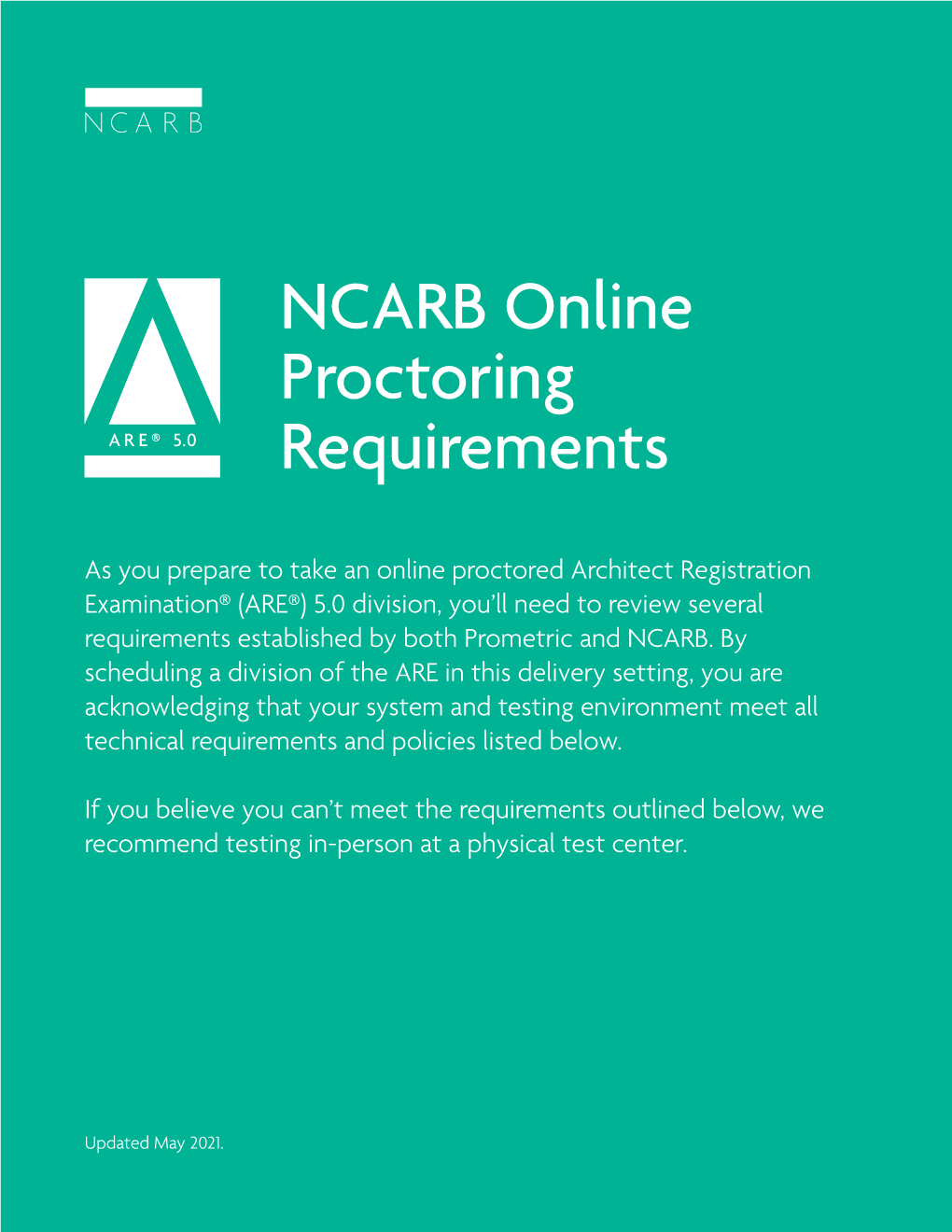 NCARB Online Proctoring Requirements