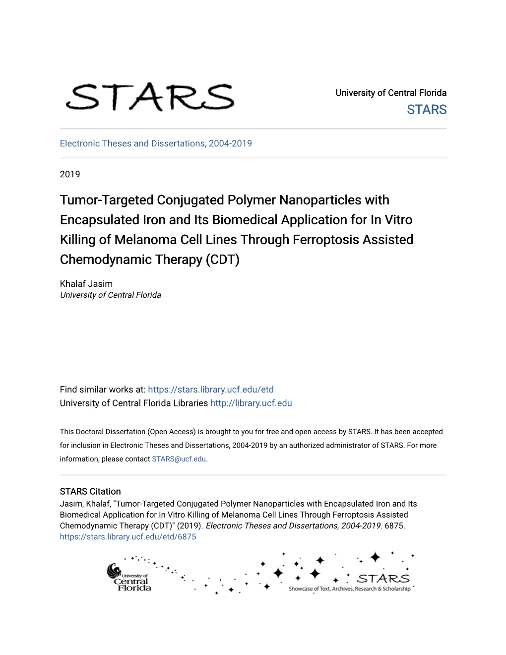 Tumor-Targeted Conjugated Polymer Nanoparticles with Encapsulated