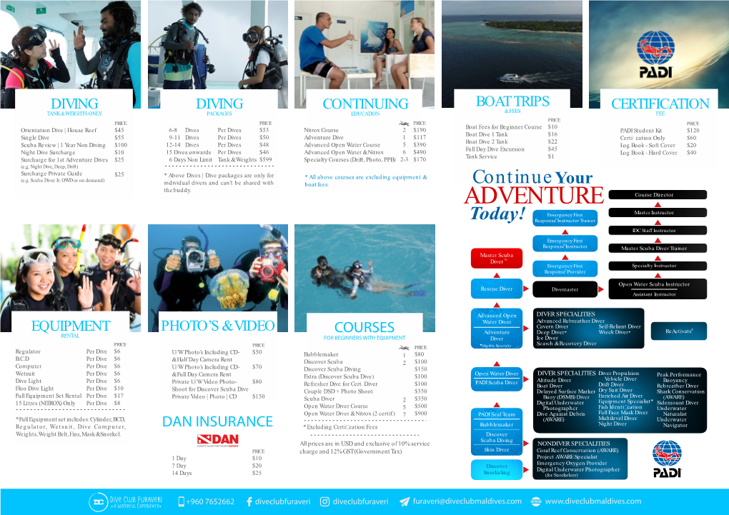 Download Water Sports Price List