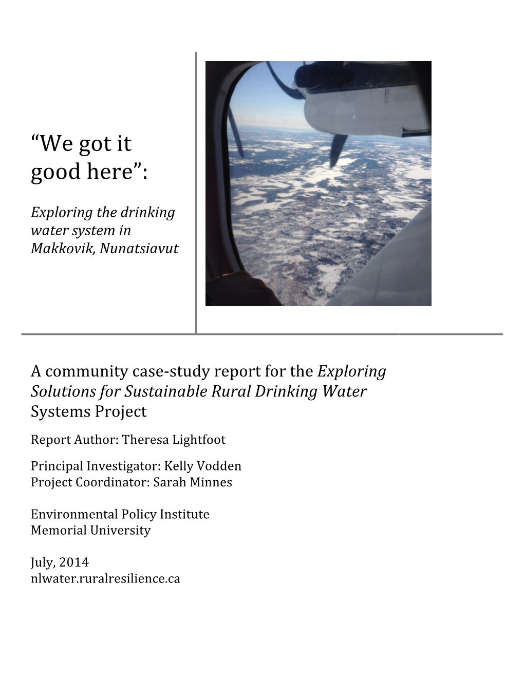Exploring the Drinking Water System in Makkovik, Nunatsiavut