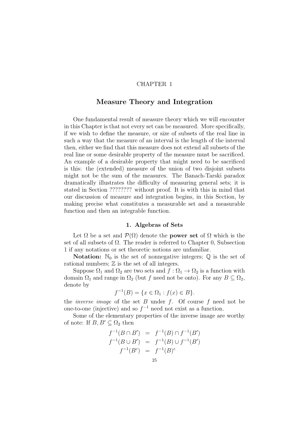 Measure Theory and Integration