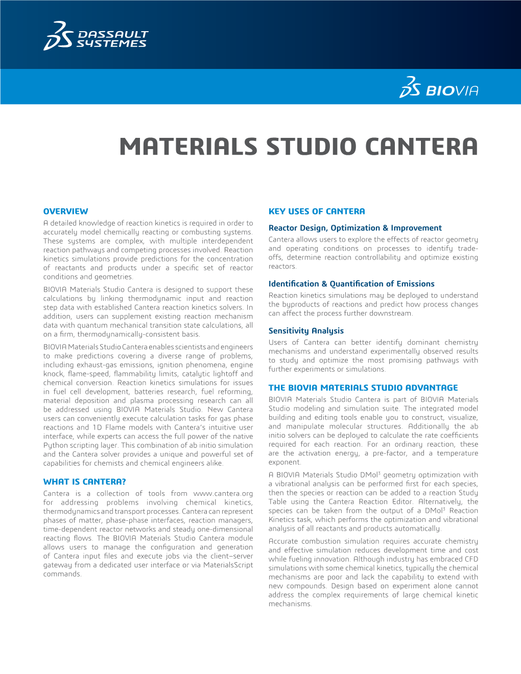 BIOVIA Materials Studio CANTERA