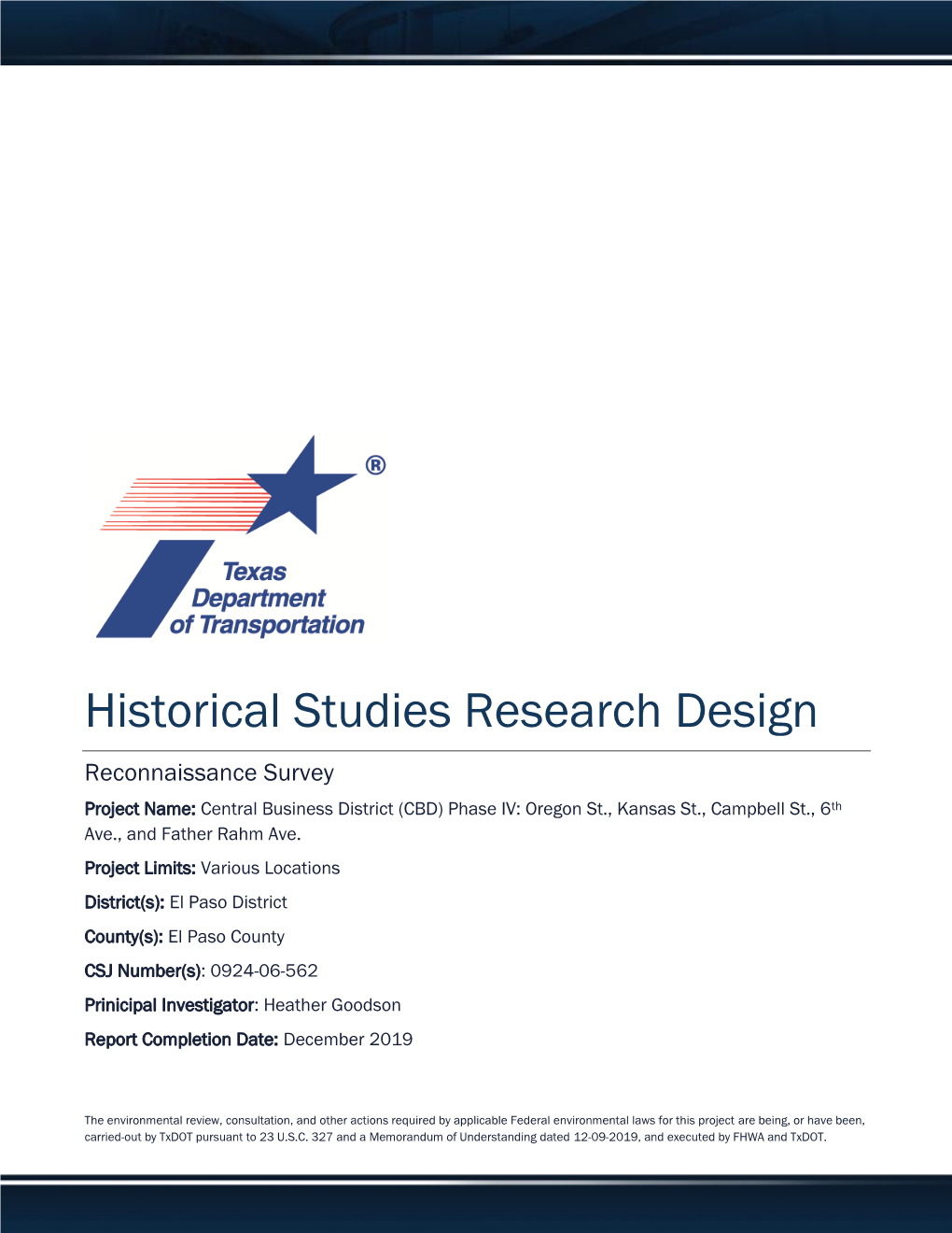 Historical Studies Research Design