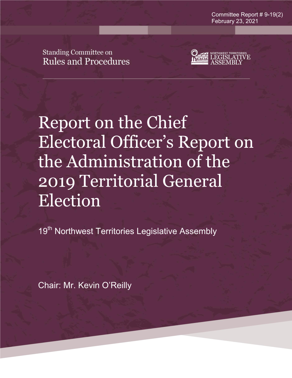 Report on the Review of the Report of the Auditor General on The